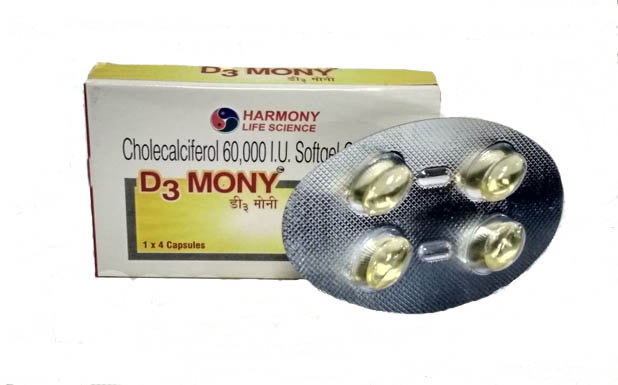 Smayan Health Care Cholecalciferol Vitamin D3 60 000IU Soft Gelatin Capsules Exposure To 